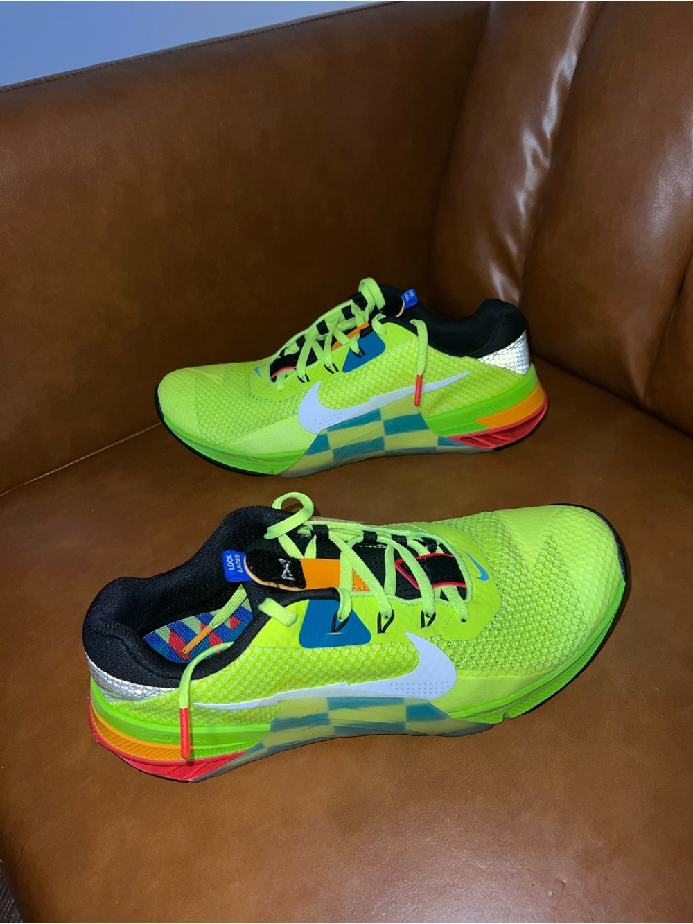 Nike Metcon 7 AMP Volt Bright Spruce Checkered Men's 10.5